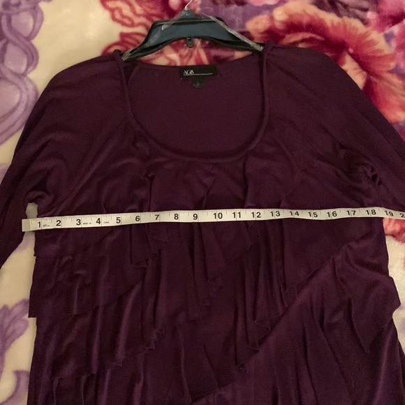 AGB Purple Layered Blouse - Picture 9 of 12